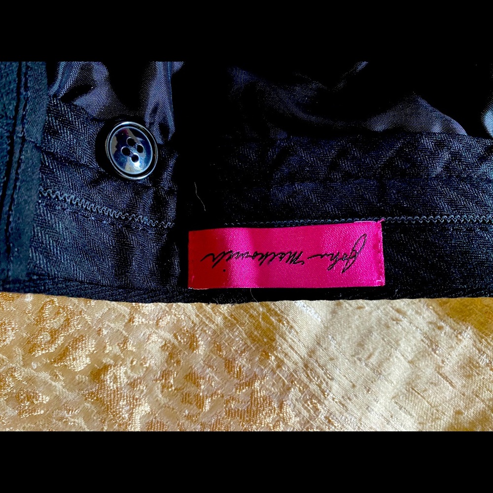 Men’s black wool blend Italian made pants.